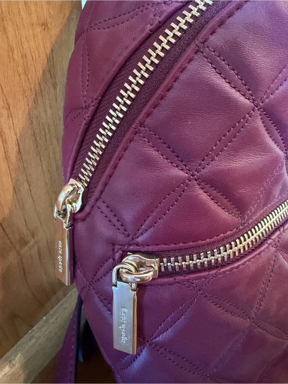 kate spade Quilted Mini Backpack in Wine